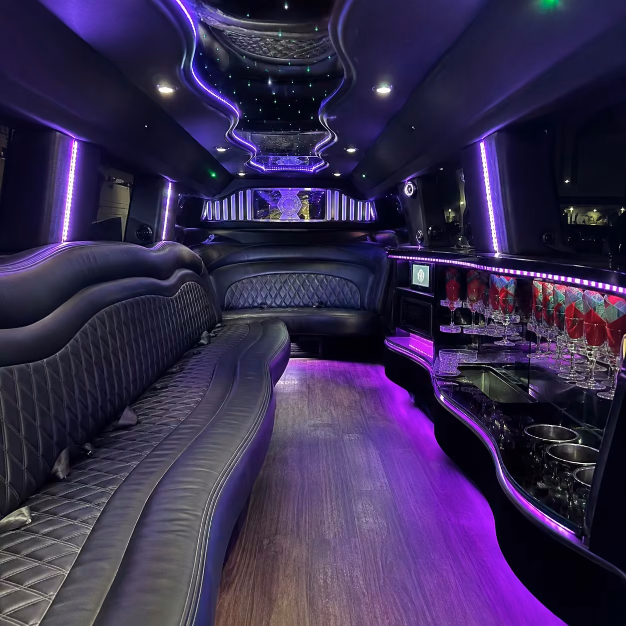 escalade limo interior